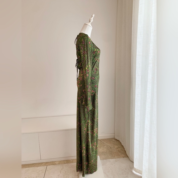 Veronica Beard Gemma Maxi Dress Lemongrass size 4 NWOT - Picture 15 of 16